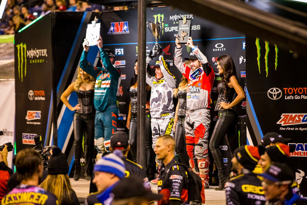 Flo Racing Reporters Flo Motorsports Team Rider Luke Renzland get 3rd in Indianapolis SX ma