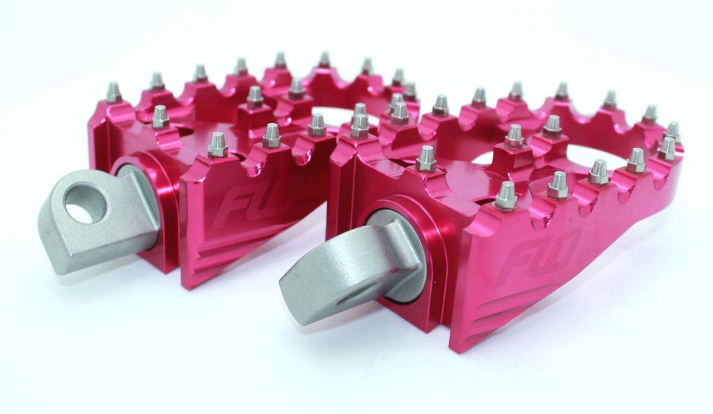FLO MOTORSPORTS PINK FOOT PEGS – BREAST CANCER AWARENESS MONTH