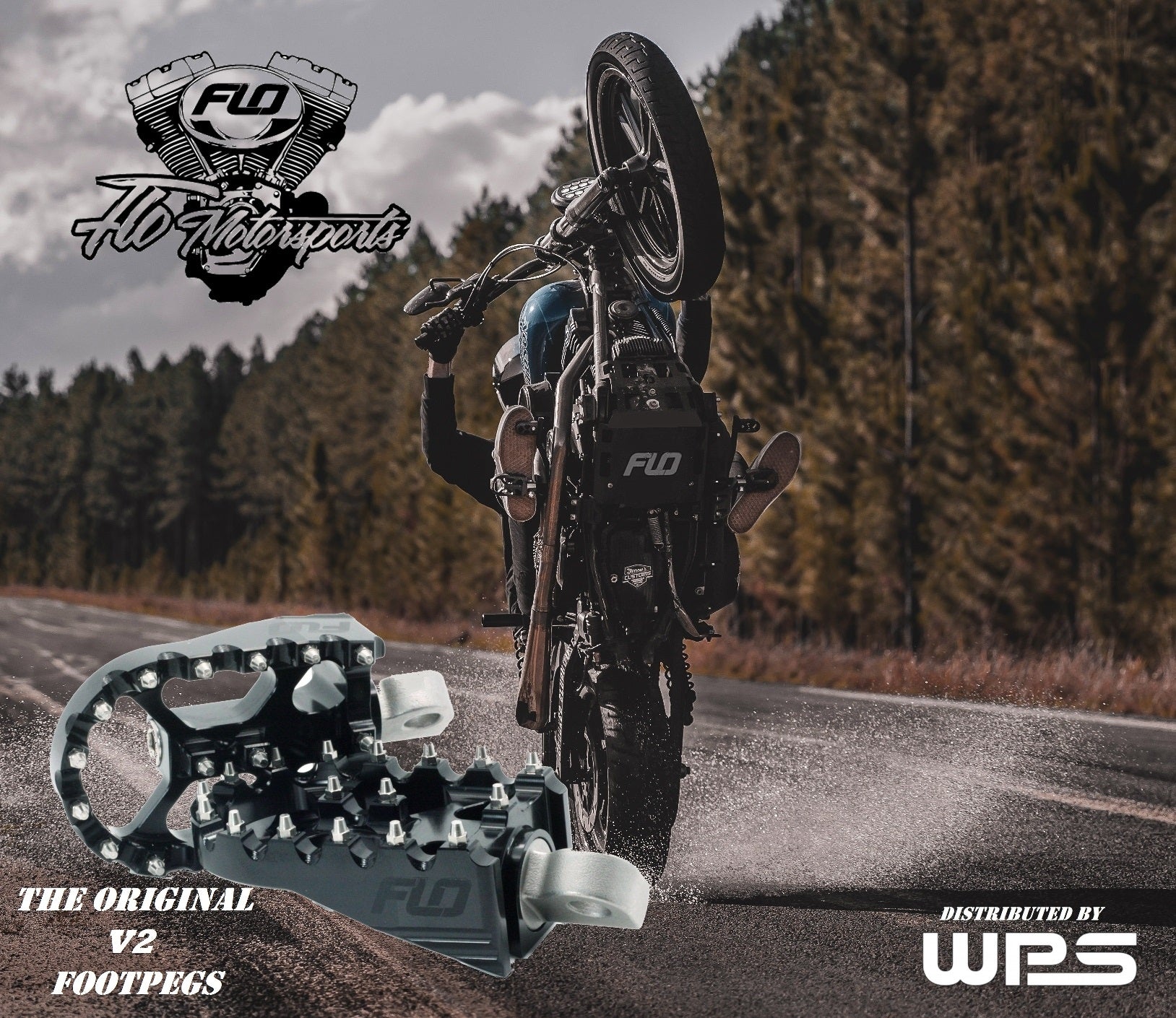 V2 MX STYLE FOR HARLEY DAVIDSON DYNA FXR SPORTSTER - Flo